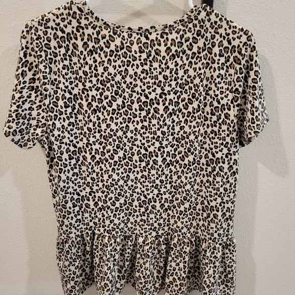 Leopard peplum top - Picture 3 of 4